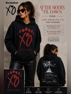 The Weeknd XO After Hours Til Dawn Tour Hoodie Medium Los Angeles SoFi Stadium